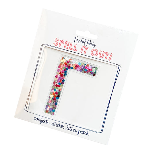 Greek Confetti Sticker Letter Patches