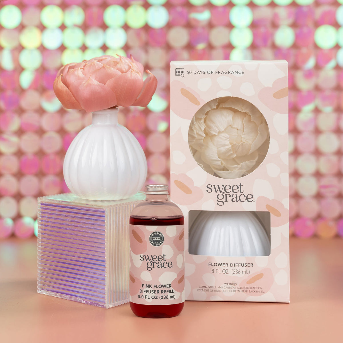 Bridgewater Pink Flower Diffuser Refill | Sweet Grace