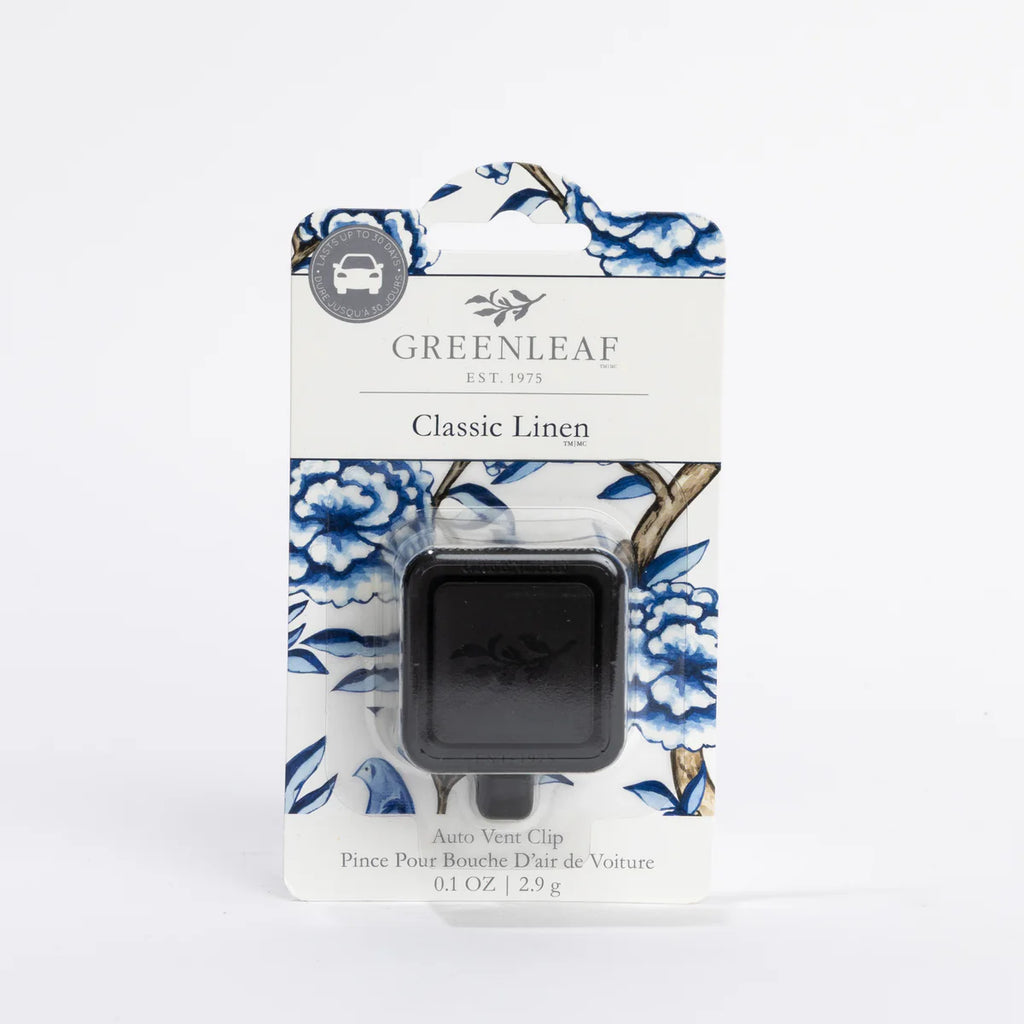 Greenleaf Auto Vent Clip | Classic Linen