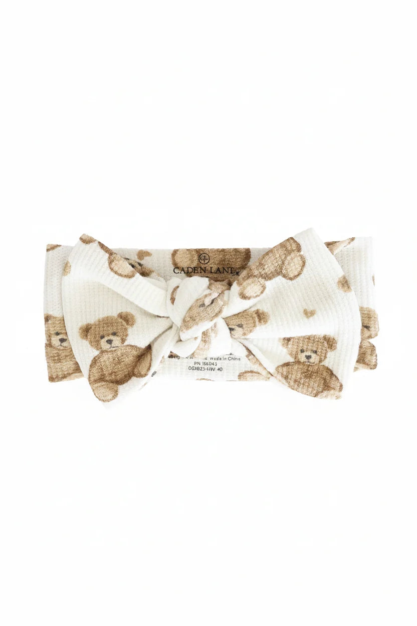 Caden Lane | Beary Sweet Waffle Knit Large Bow