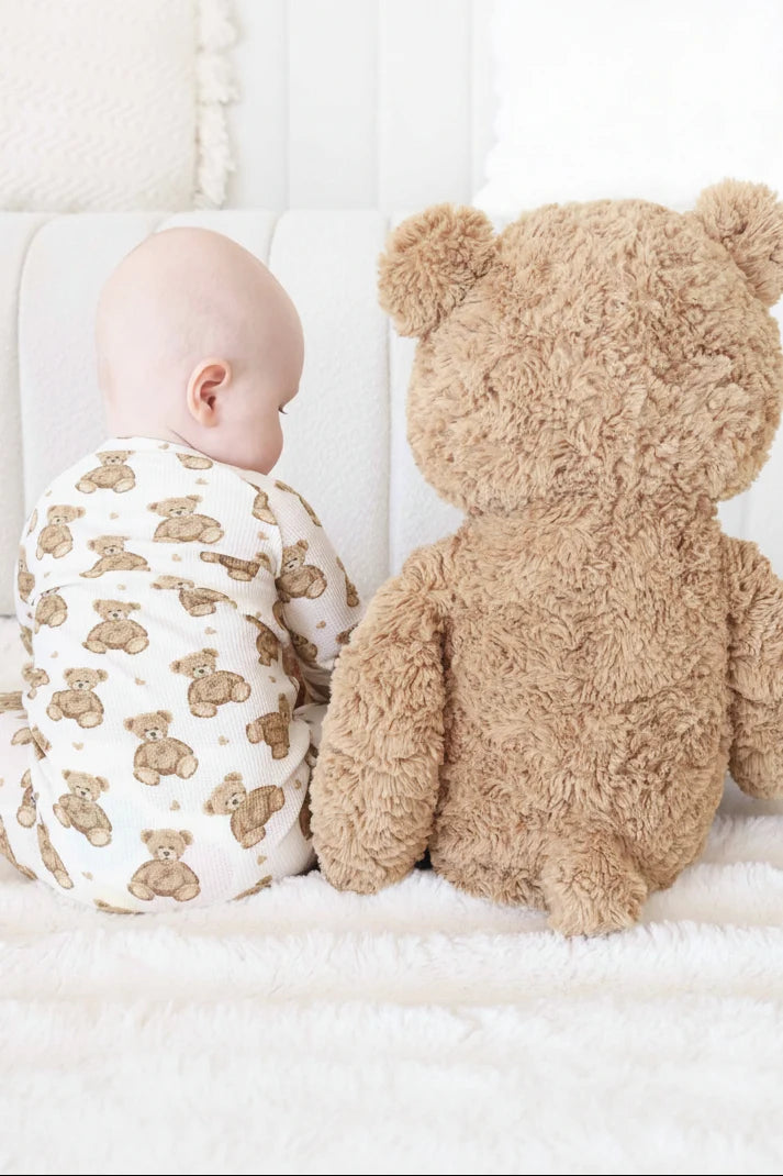 Convertible Bamboo Zip Romper |Beary Sweet| 3-6 Months