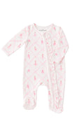 Caden Lane | Ruffle Zipper Bamboo Footie | Darling Ballerina | 3-6 Months