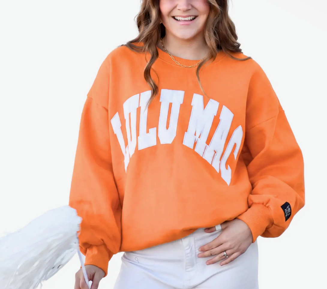 Lulu Mac Orange & White Sweatshirt