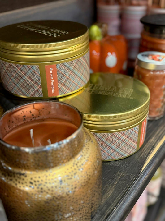 Harvest Pumpkin Holiday 3-Wick Tin Candle