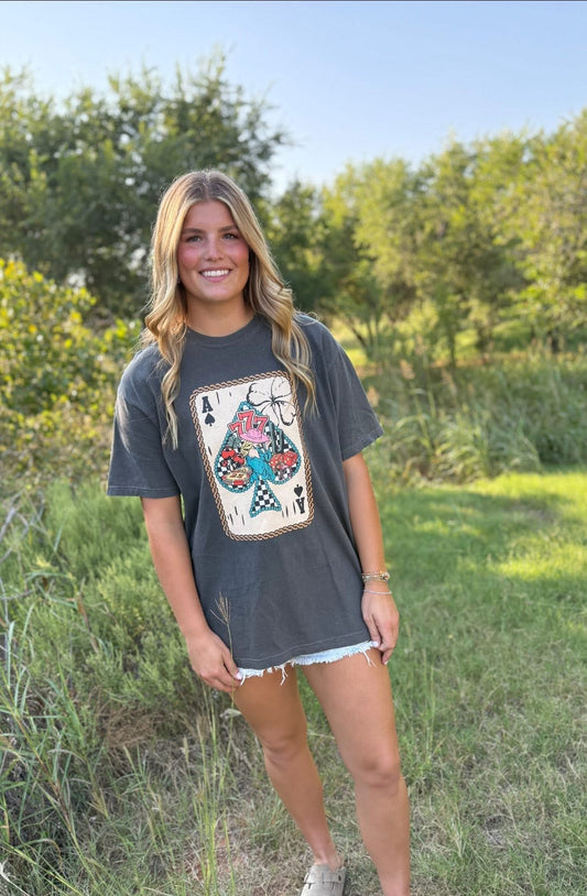 Charcoal Ace of Spades Tee