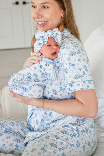 Caden Lane | Knit Large Bow Headwrap | Tied In Blooms