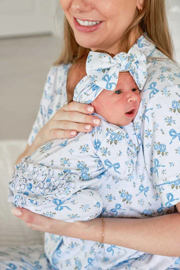 Caden Lane | Knit Large Bow Headwrap | Tied In Blooms