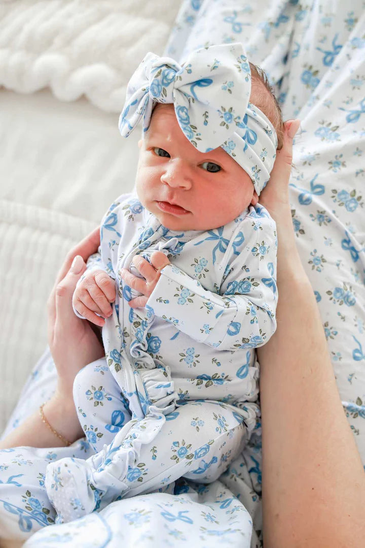 Caden Lane | Knit Large Bow Headwrap | Tied In Blooms