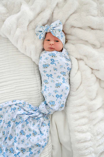 Caden Lane | Knit Large Bow Headwrap | Tied In Blooms