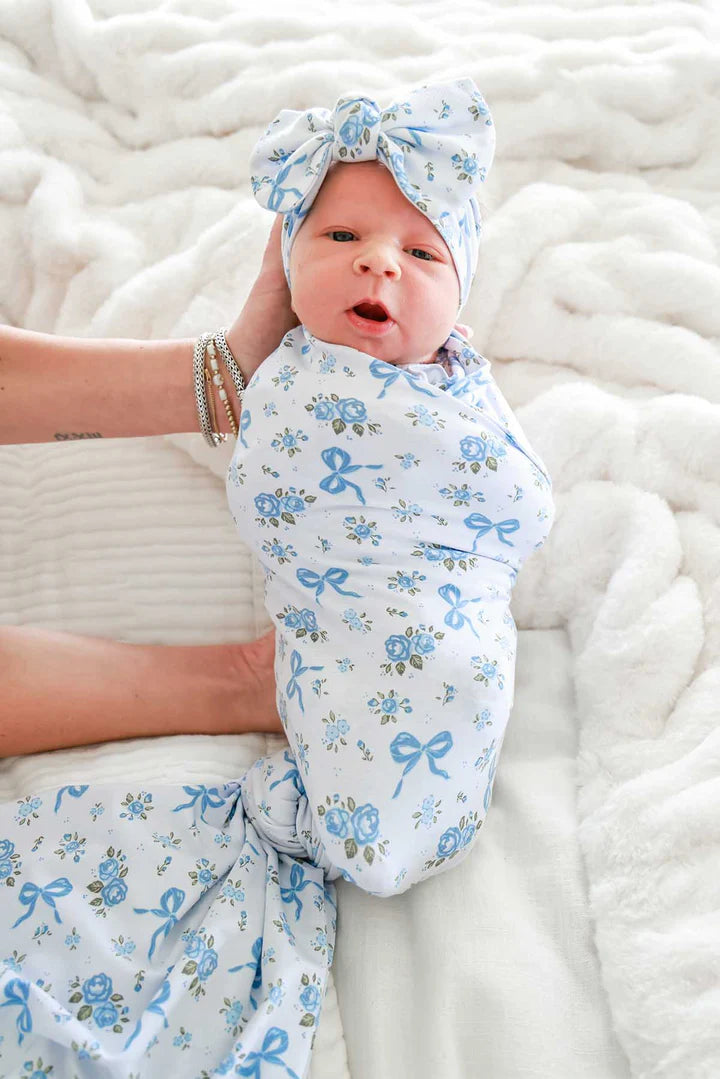 Caden Lane | Knit Large Bow Headwrap | Tied In Blooms