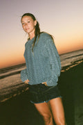 O'Neill O'Riginals Misha Cable Knit Long Sleeve Sweater | Nightshadow Blue