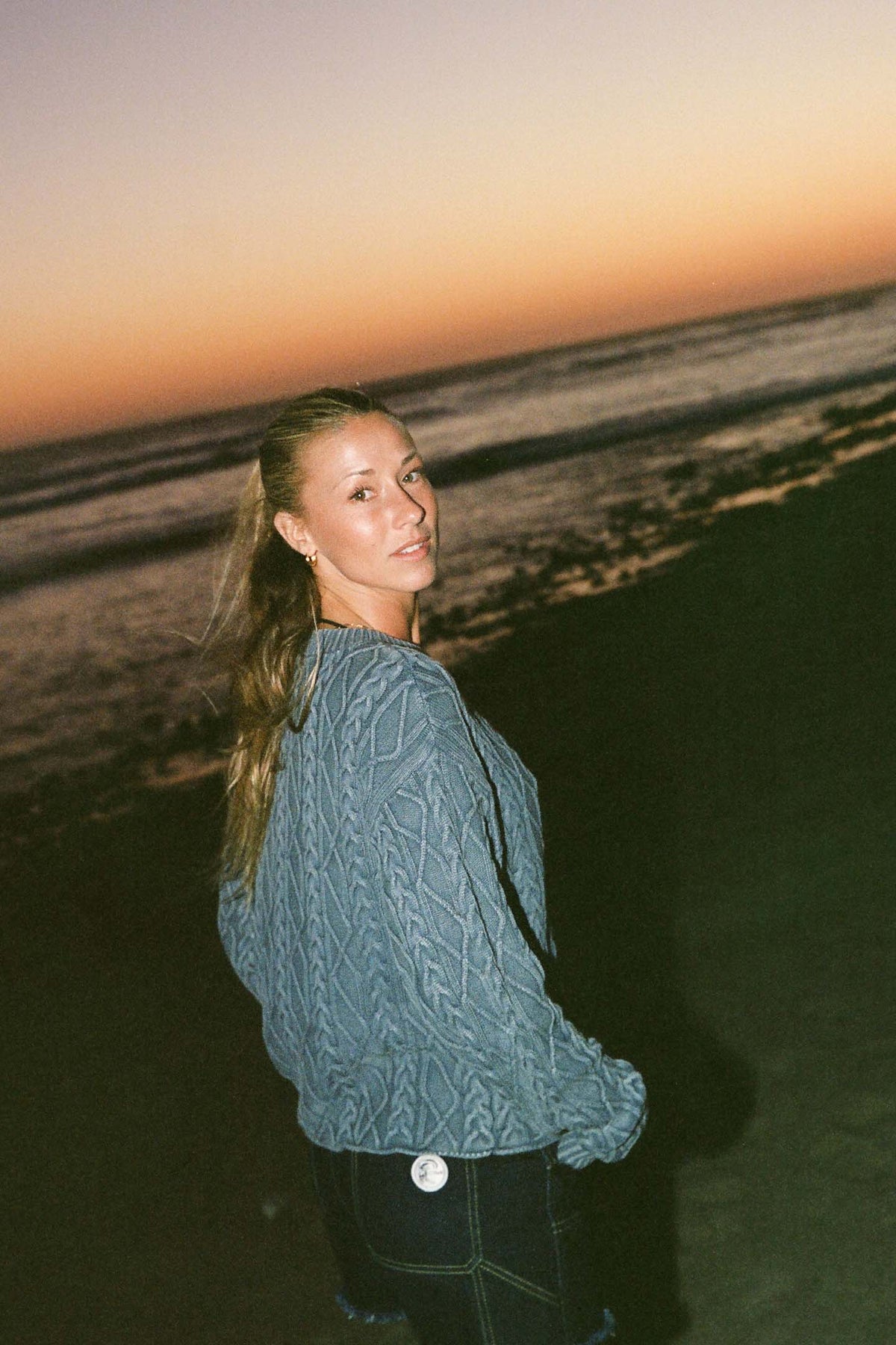O'Neill O'Riginals Misha Cable Knit Long Sleeve Sweater | Nightshadow Blue