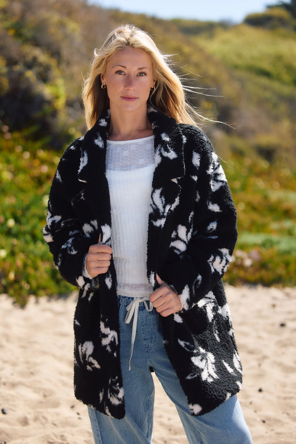 Harper High Pile Jacket | Black
