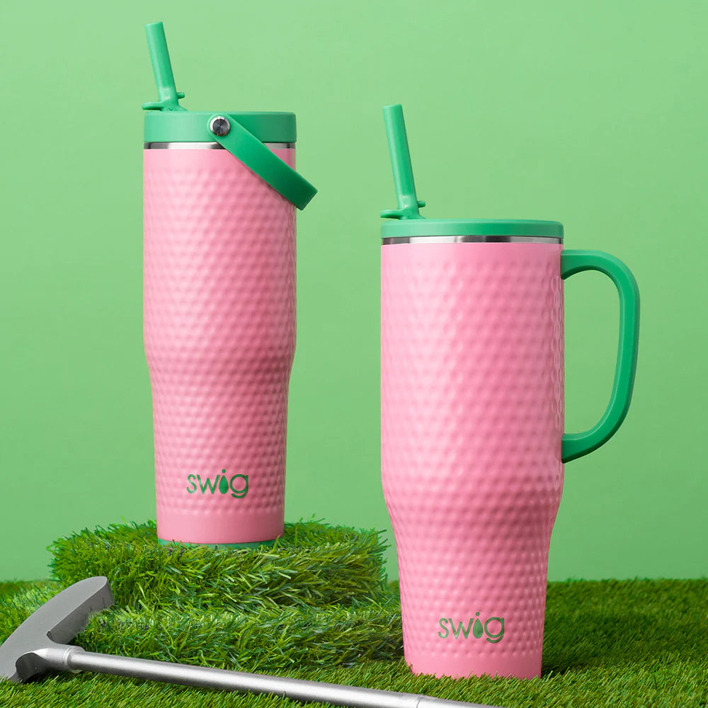 Swig Mega Mug 40oz | Pink Golf Ball