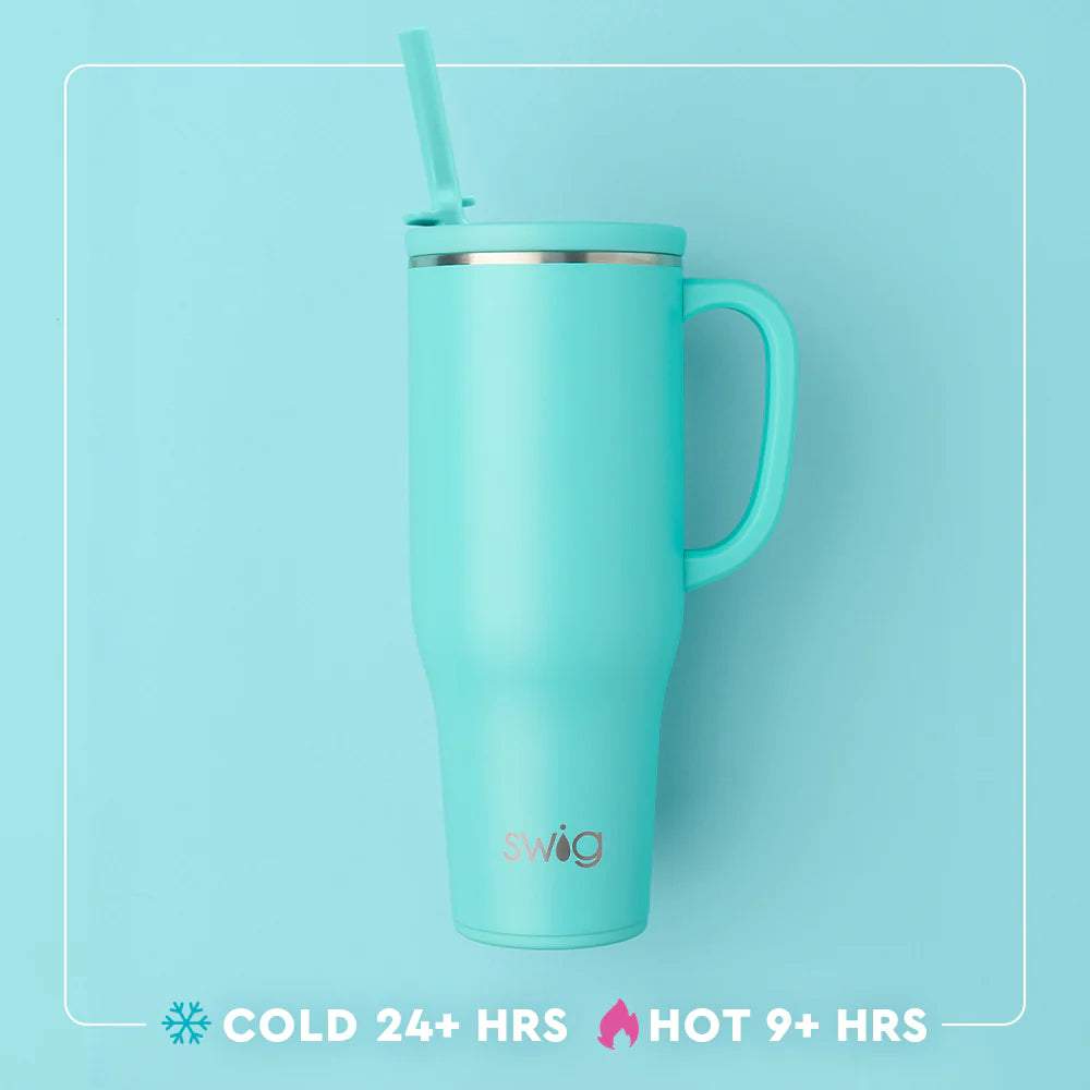 Swig Mega Mug 40oz | Pink Golf Ball