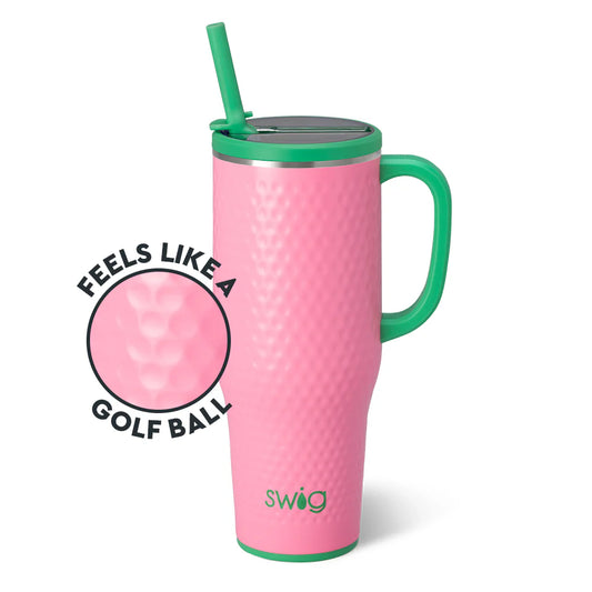 Swig Mega Mug 40oz | Pink Golf Ball