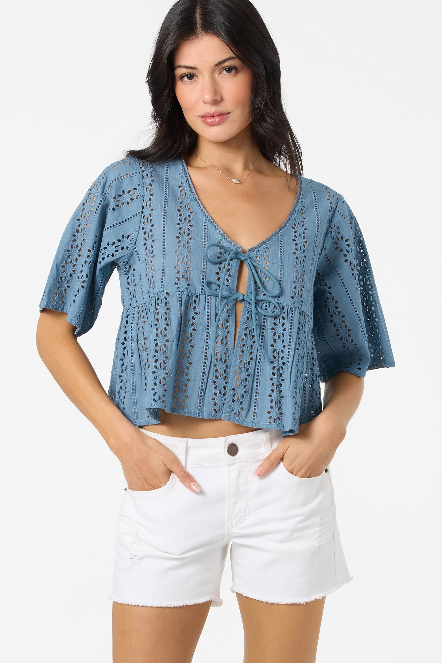 O’Neill Loni Eyelet Top | Provincial Blue