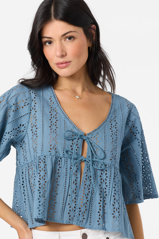 O’Neill Loni Eyelet Top | Provincial Blue