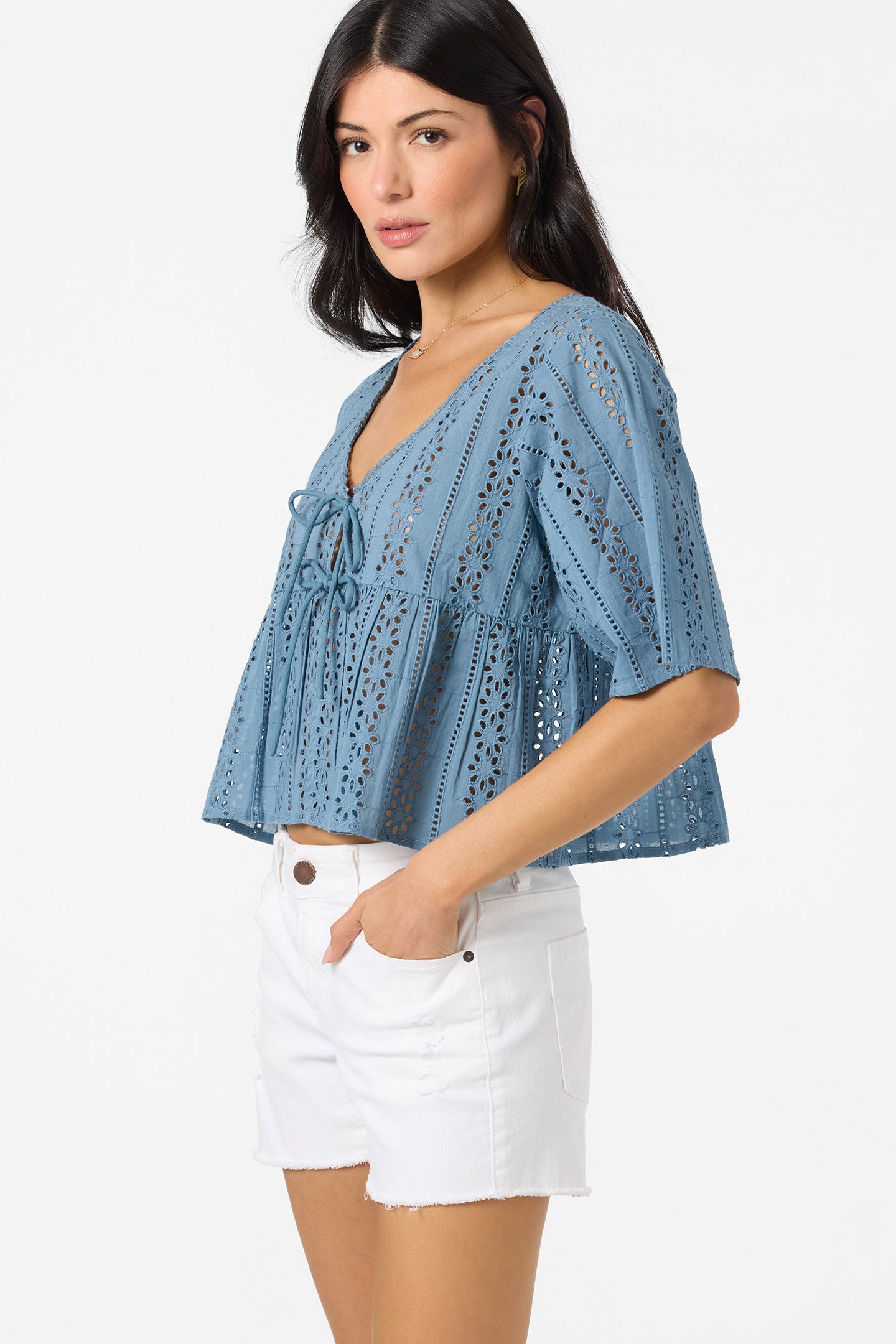 O’Neill Loni Eyelet Top | Provincial Blue