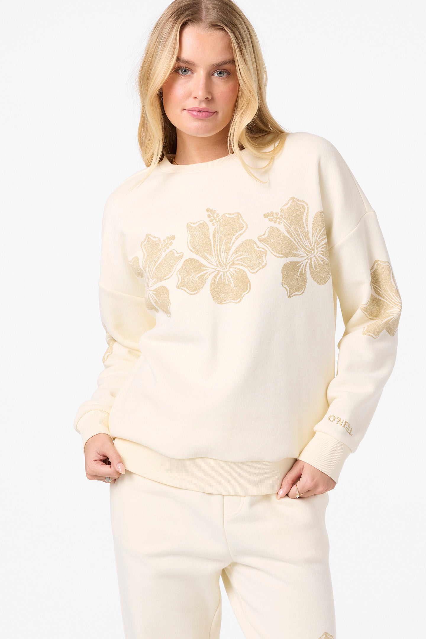 O’Neill Lei Oversized Crew Neck Fleece | White