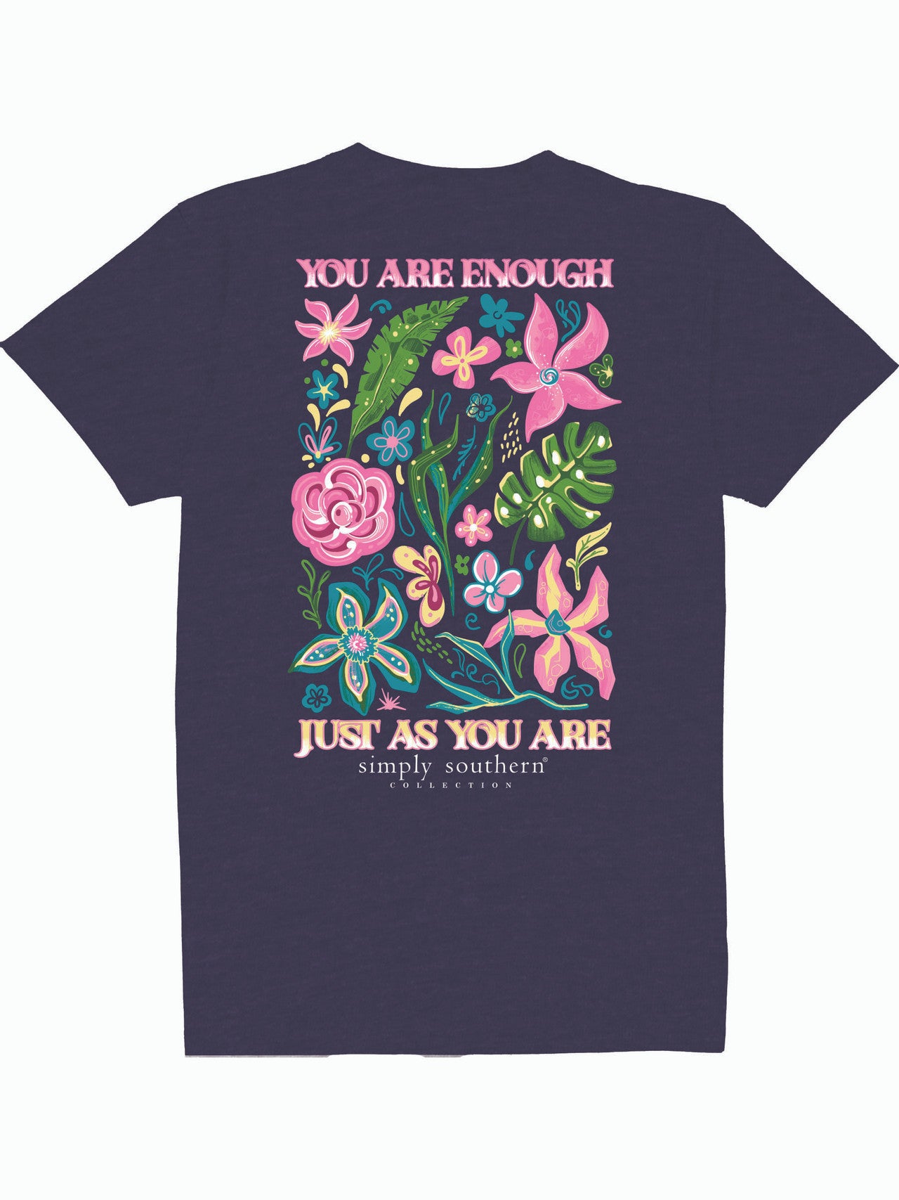 You Are Enough Heather Navy Tee