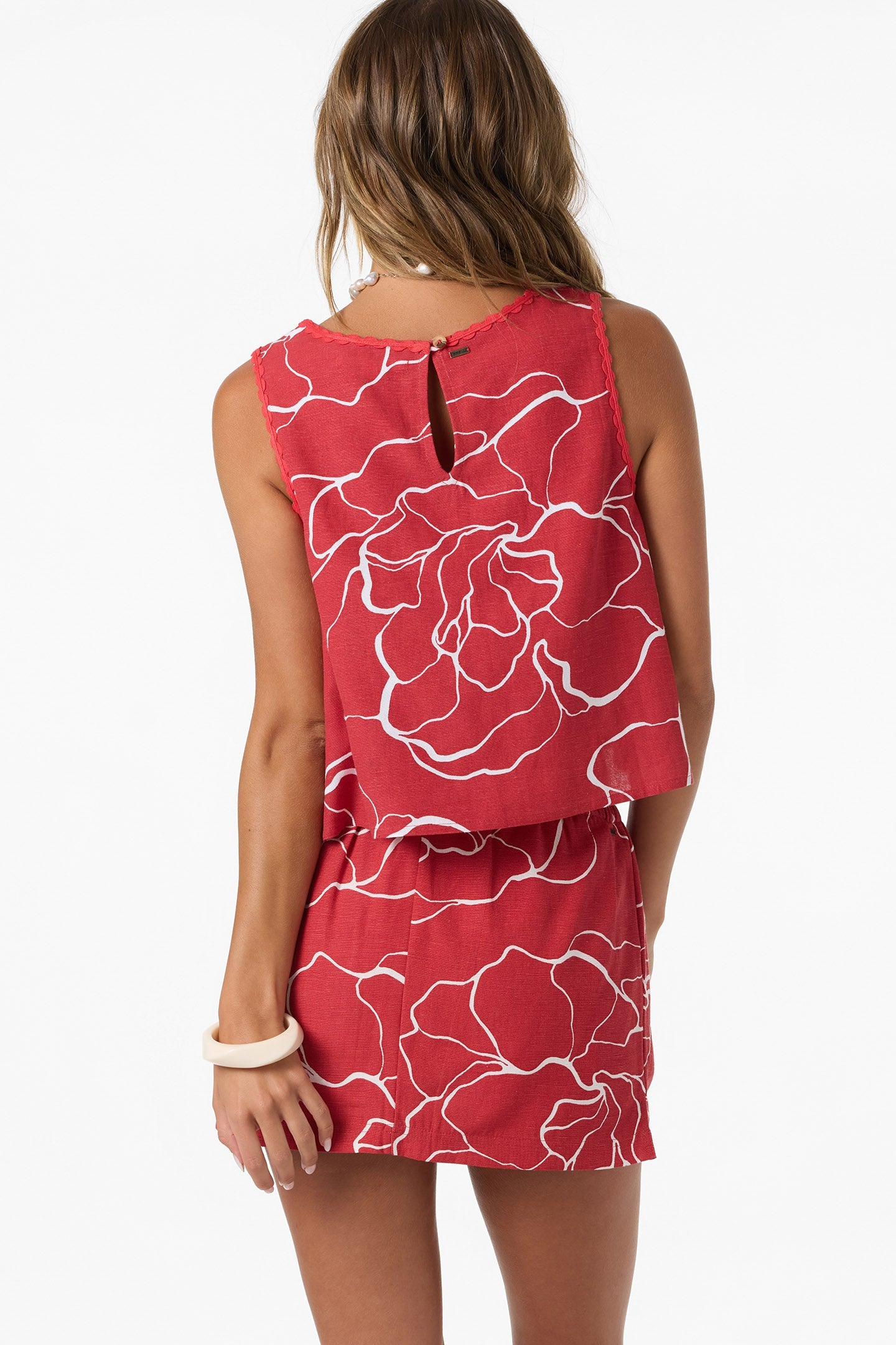 O’Neill Athena Floral Top | Lifeguard Red