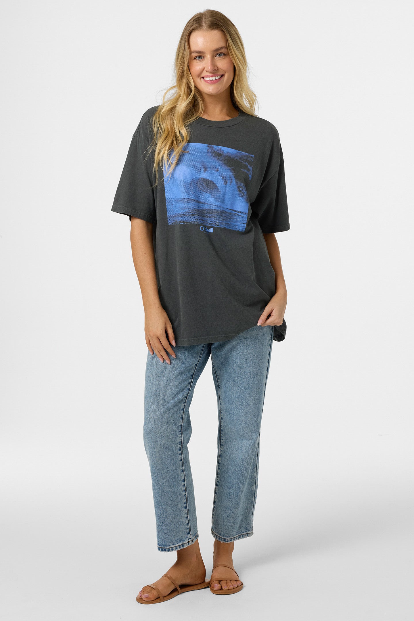 O’Neill O’Riginals Wave Tone Oversized Tee | Dark Shadow