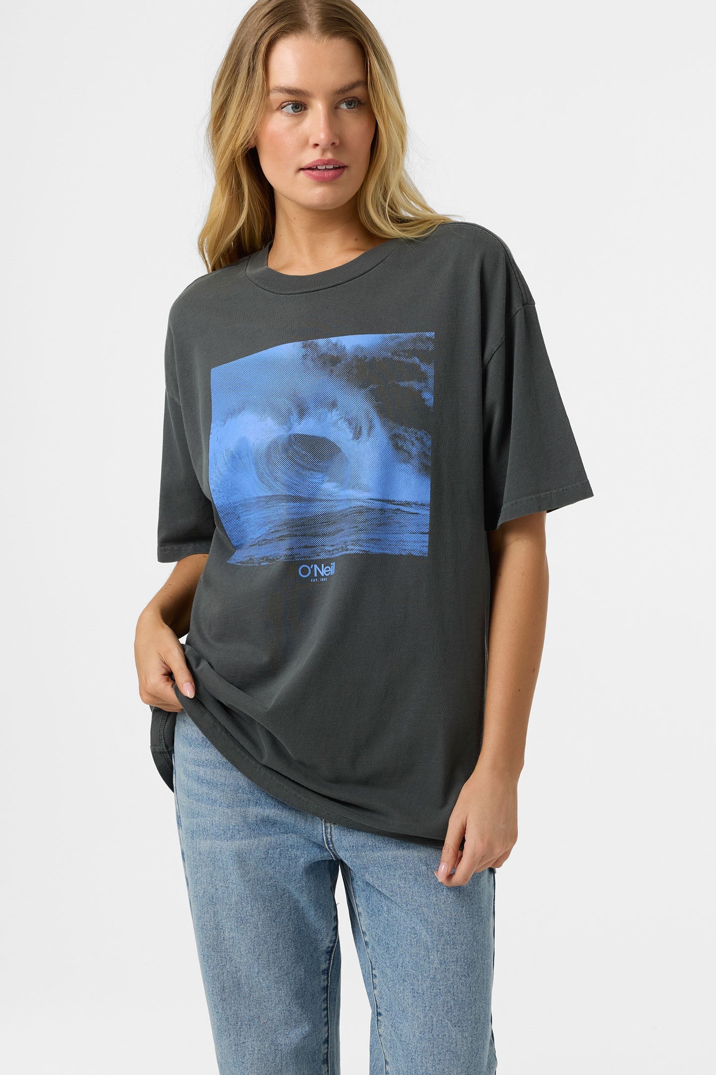 O’Neill O’Riginals Wave Tone Oversized Tee | Dark Shadow