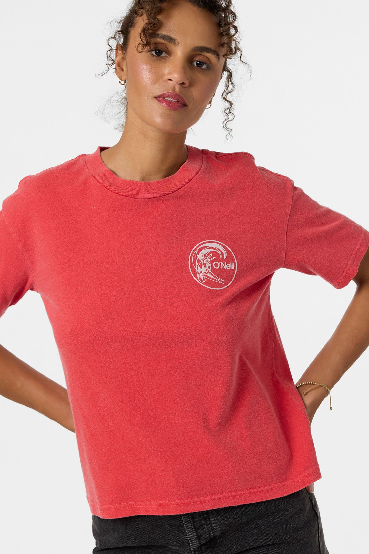 O’Neill O’Riginals Salty Circle Surfer Easy Tee | Lava Red