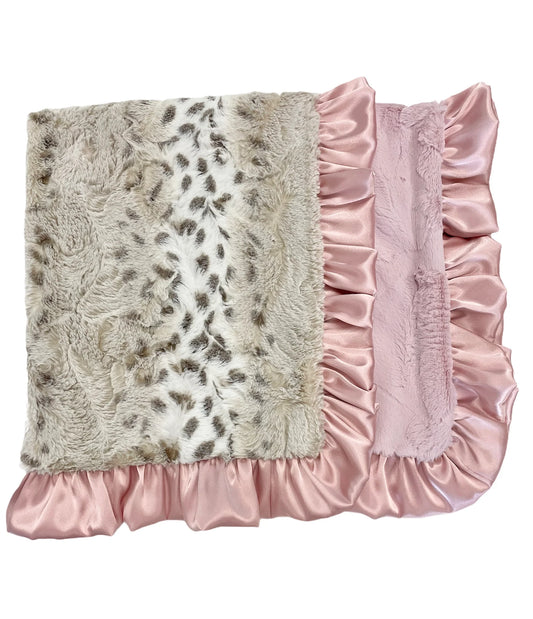 Rockin Royalty Luxe Cuddle Blanket | Dusty Pink Snowcat