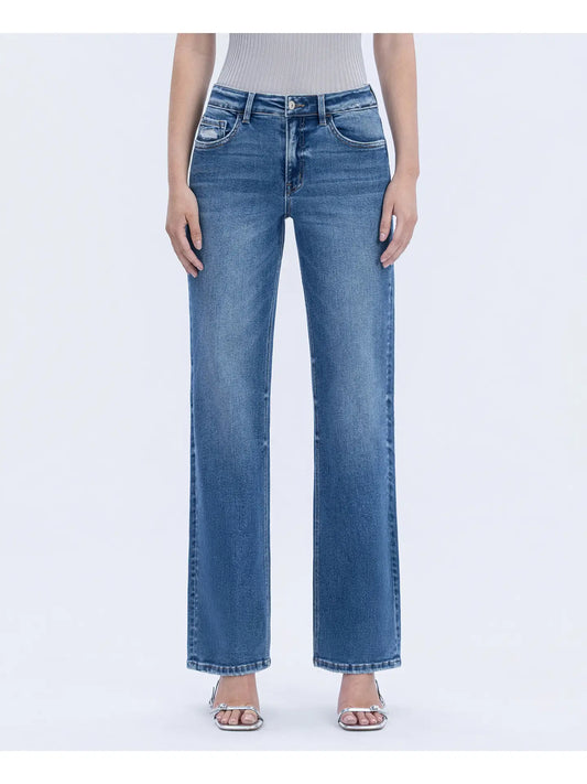 Vervet High Rise Full Length Slim Wide Jeans | Dreamland