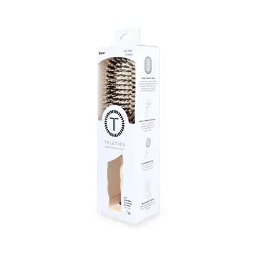 Teleties Boar Bristle Hair Brush | Tan