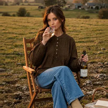 Fall Plaid Pintuck Blouse