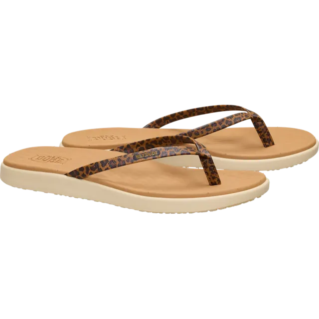 Hey Dude Maui Breeze Flip | Tan Leopard