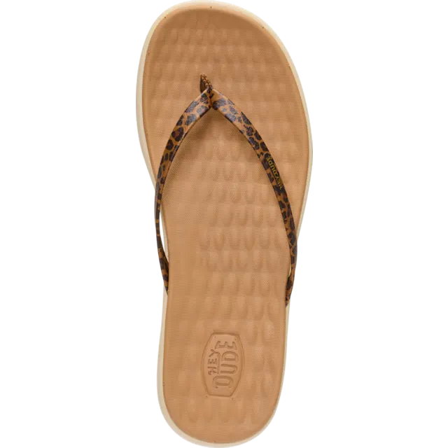 Hey Dude Maui Breeze Flip | Tan Leopard