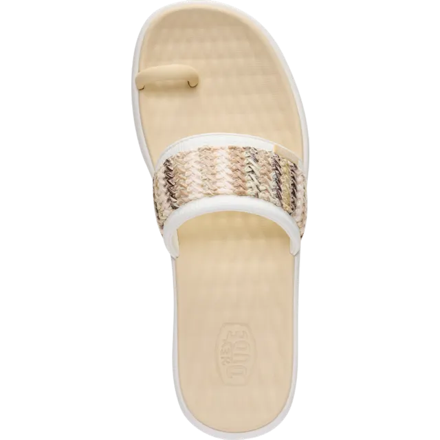 Hey Dude Maui Breeze Toe Loop | Ivory & Gold