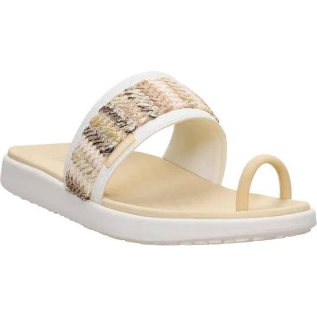 Hey Dude Maui Breeze Toe Loop | Ivory & Gold