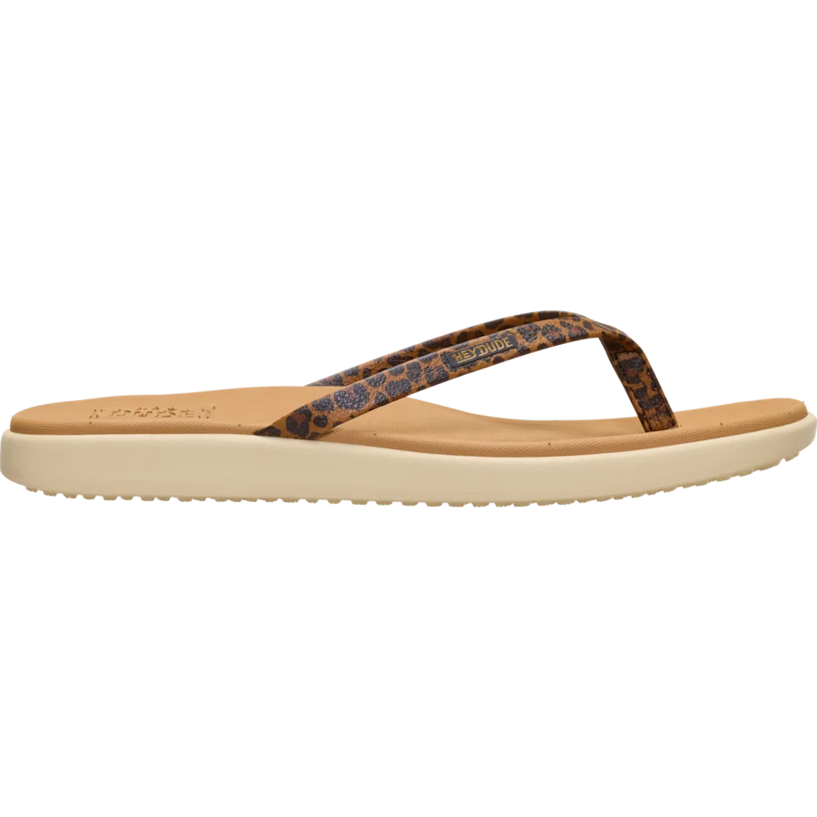 Hey Dude Maui Breeze Flip | Tan Leopard
