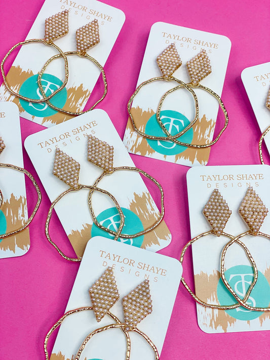 Callie Hoops Pearl Top