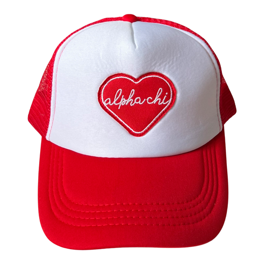 Greek Whole Lotta Love Heart Trucker Hat