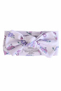 Caden Lane | Knit Large Bow Headwrap | Ribbon & Roses, Purple