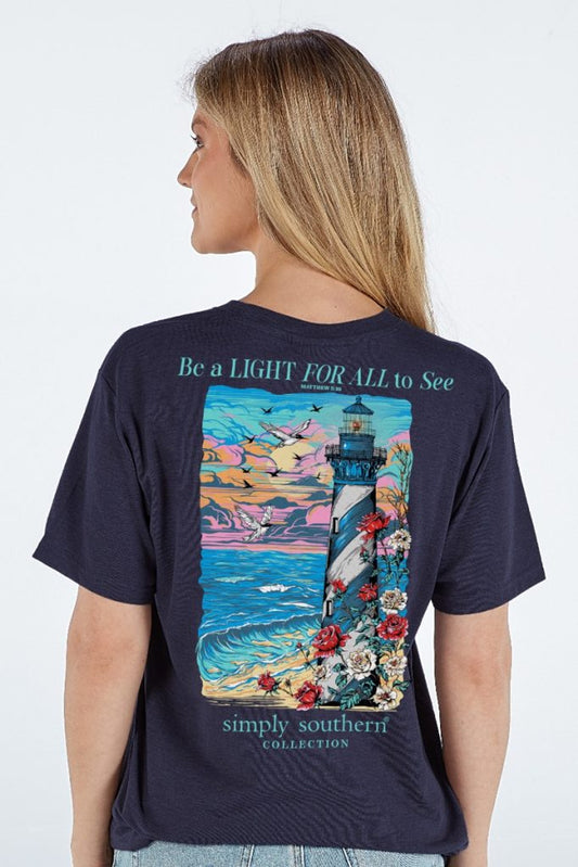 Be a Light Navy Tee